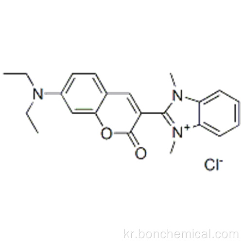 2- [7- (디 에틸 아미노) -2- 옥소 -2H-1- 벤조 피란 -3- 일] -1,3- 디메틸 -1H- 벤즈 이미 다 졸륨 클로라이드 CAS 29556-33-0